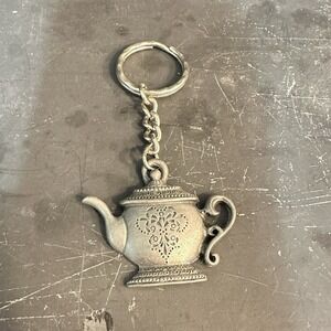 Little‎ Silver Teapot Keychain  Shower Wedding Tea Party Baby Shower Favor 3"